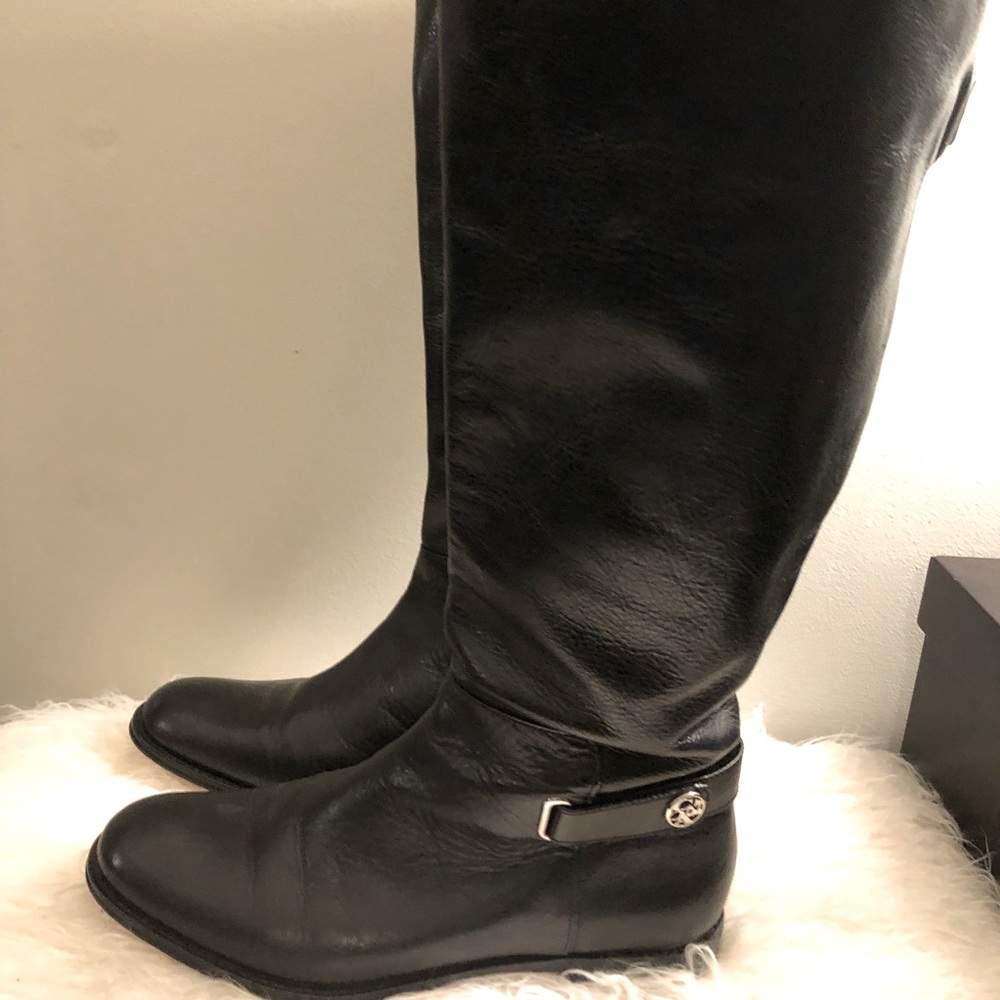 Women’s Coach brand  black leather riding boots